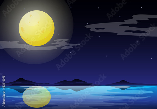 A moonlight scenery