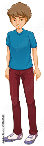 A tall boy standing