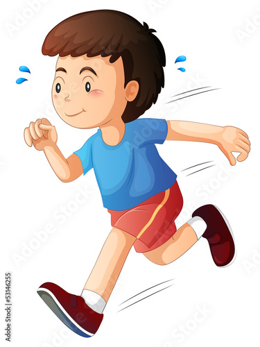 A kid running