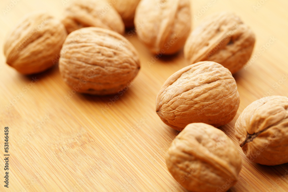 Walnut on table Walnut on table