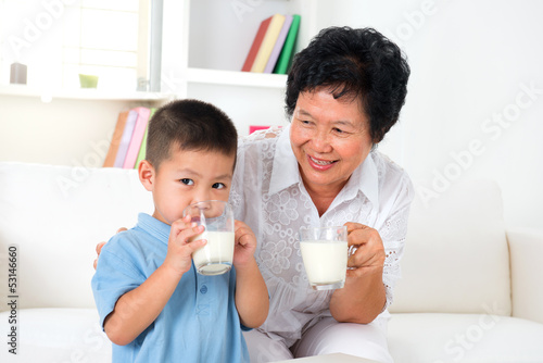 Drink milk together