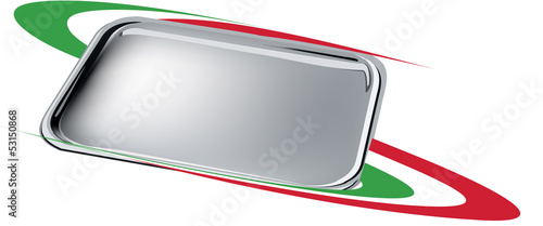 vassoio acciaio rettangolare