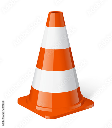 Cône de chantier vectoriel 1