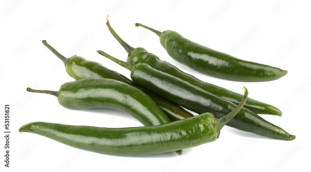 Hot chili peppers isolated on white background Hot chili peppers isolated on white background