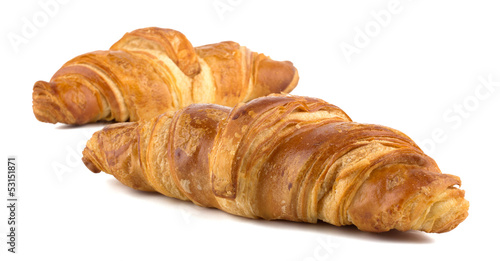 Croissant isolated on the white background