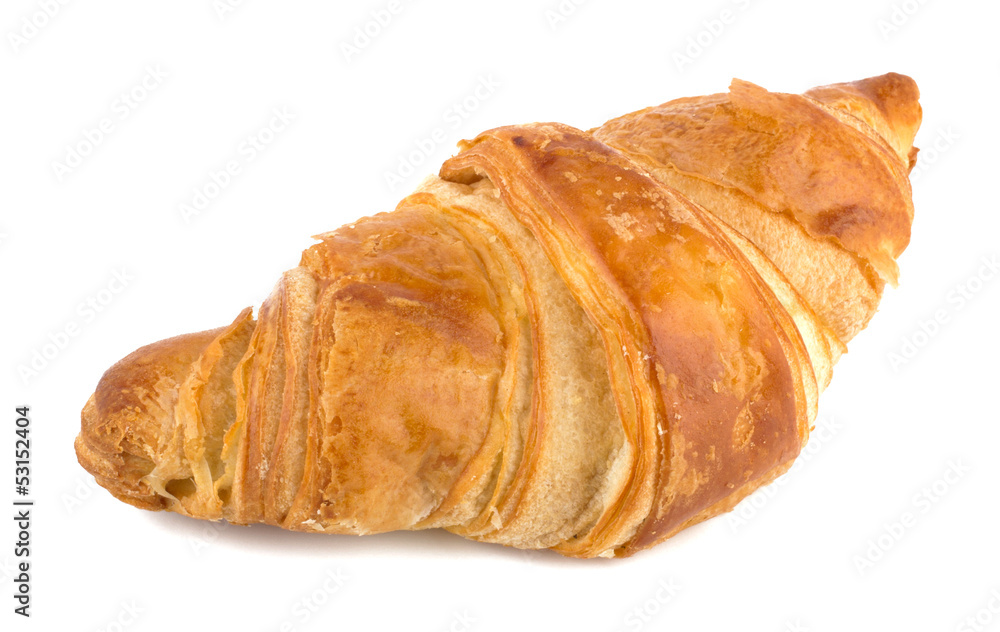 Croissant isolated on the white background Croissant isolated on the white background
