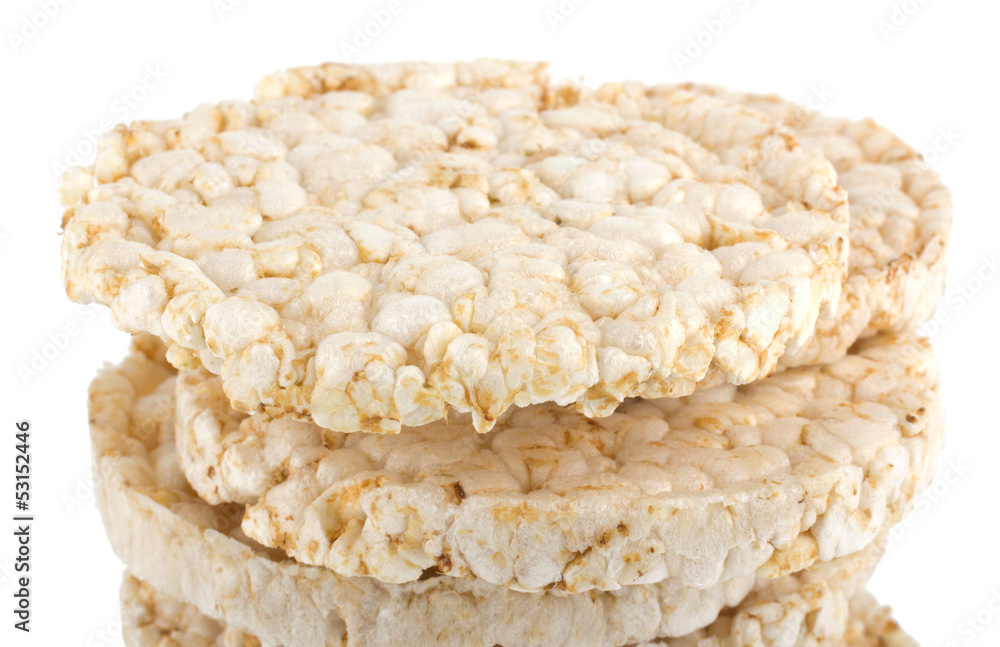 Corn crackers isolated on white background Corn crackers isolated on white background