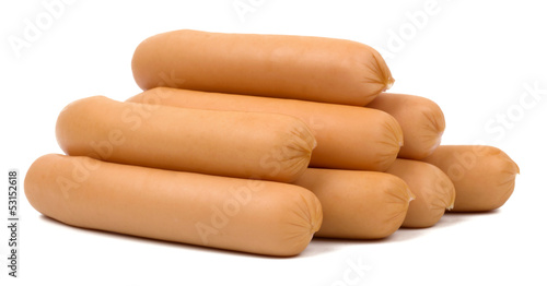 Sausages isolated on white background