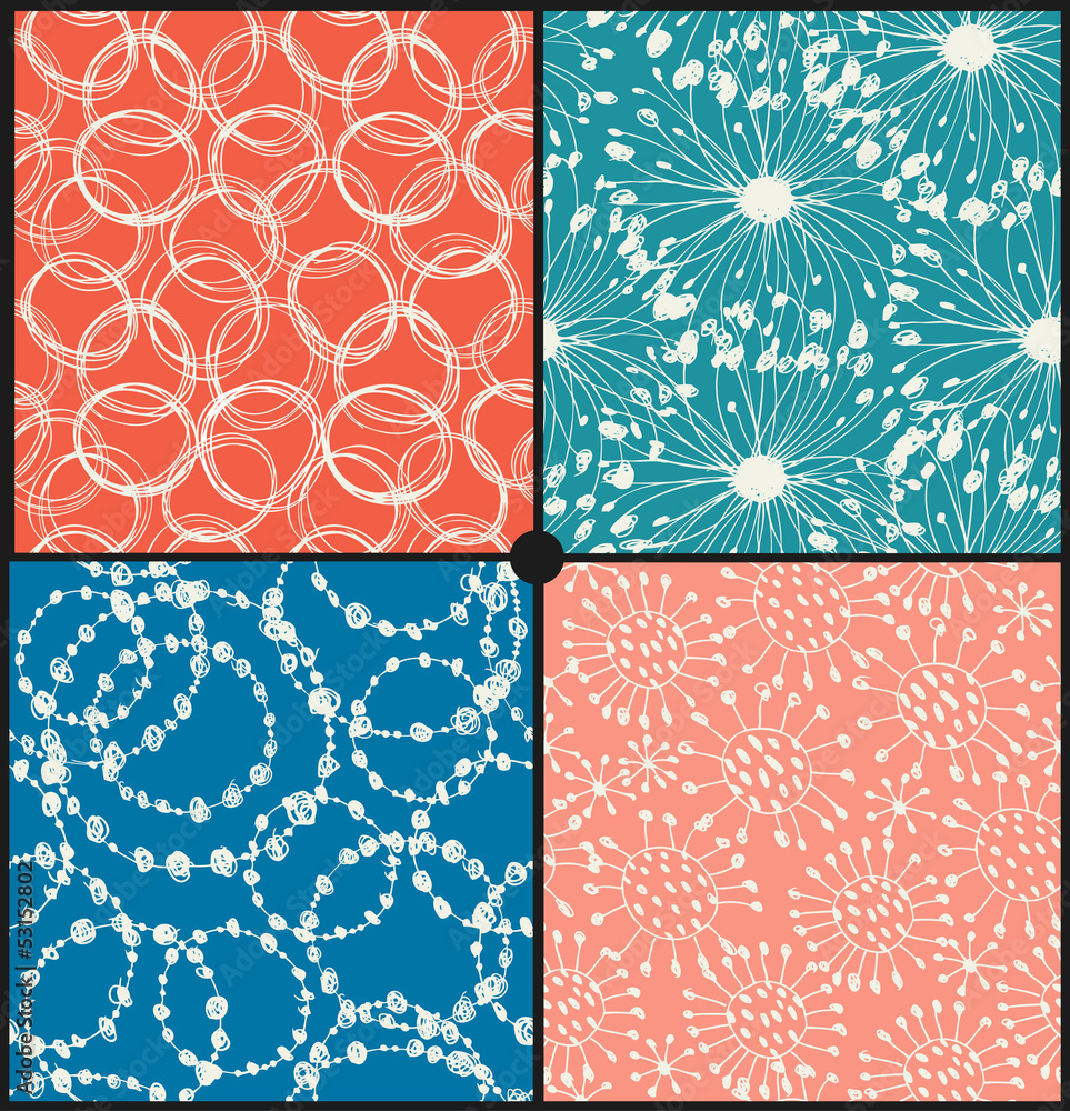 Seamless abstract backgrounds set Seamless abstract backgrounds set