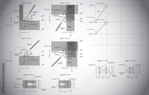 Vector details of a construction on a grey background. AI CS.