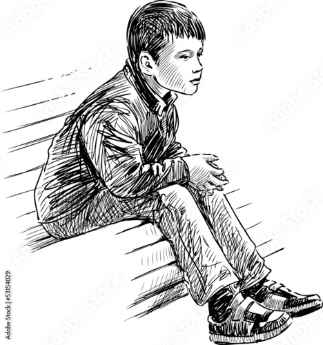 boy on bench