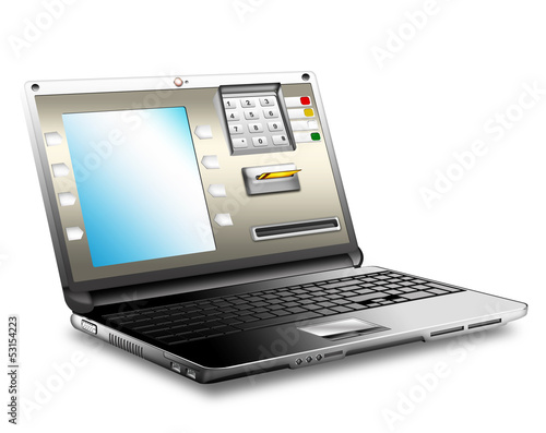 Onlinebanking mit Laptop