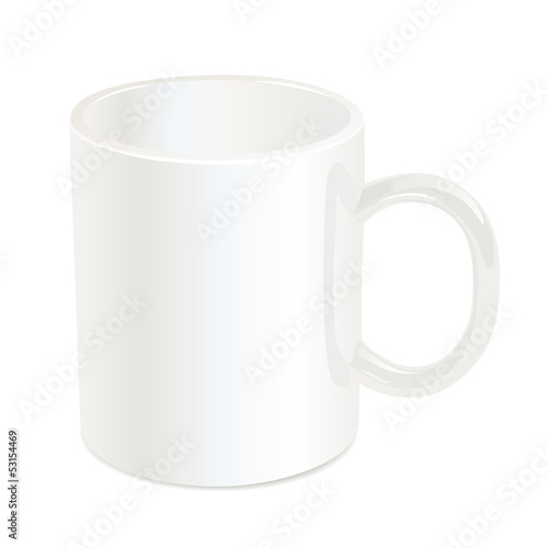 White cup. Vector