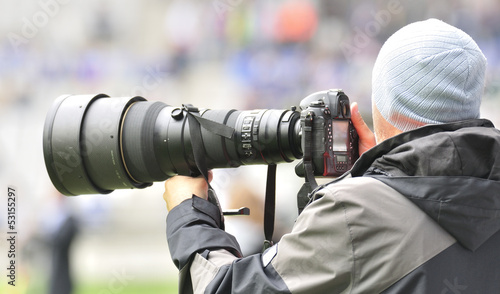 Tableau sur toile Fotógrafo deportivo.
