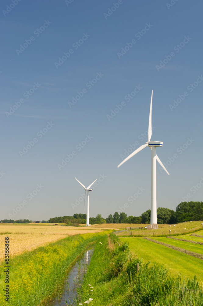 Wind Turbines in agriculture landscape Wind Turbines in agriculture landscape