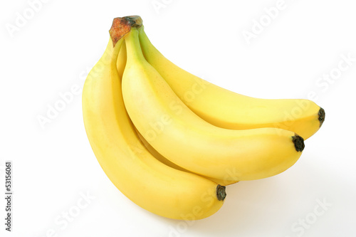 banane su sfondo bianco 