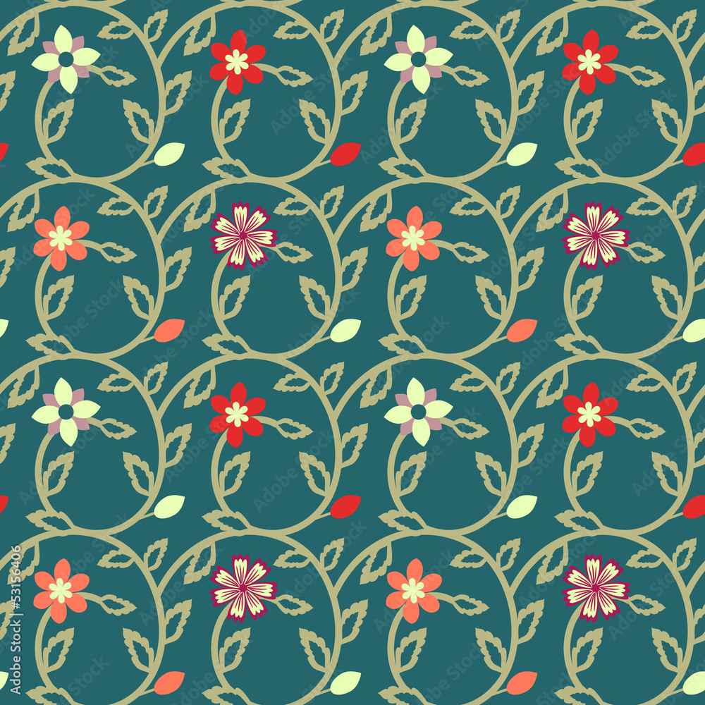 Obraz premium Seamless floral pattern