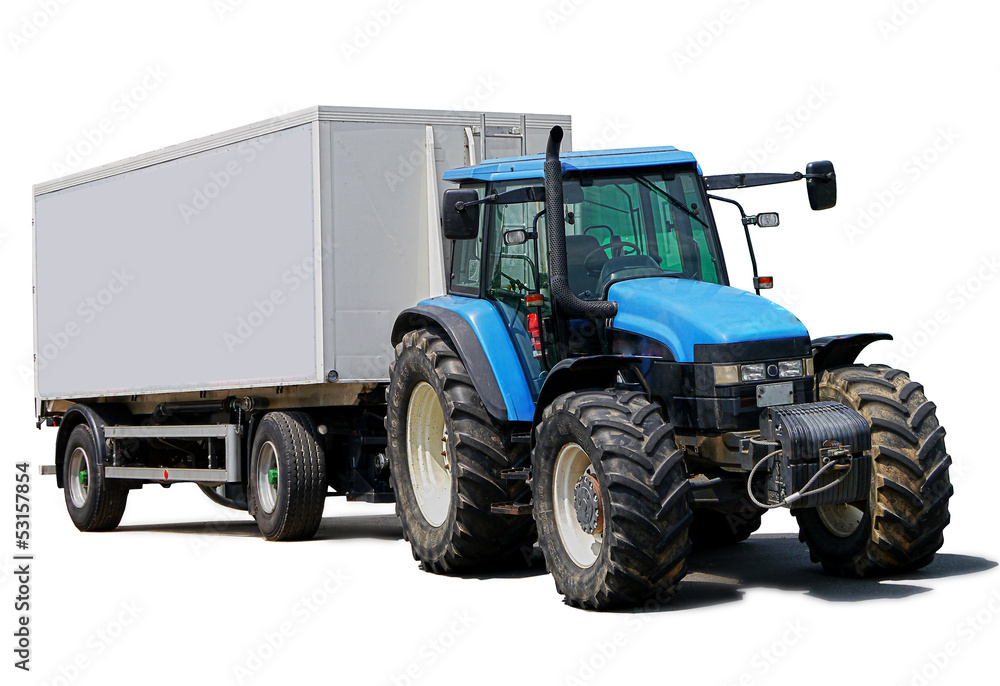 Obraz premium Traktor mit Anhänger