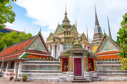 pavilion of Wat Pho temple in Bangkok  Thailand.