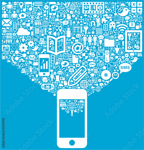 Smartphone & Social Media icons