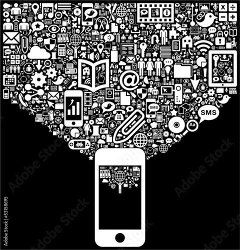 Smartphone & Social Media icons