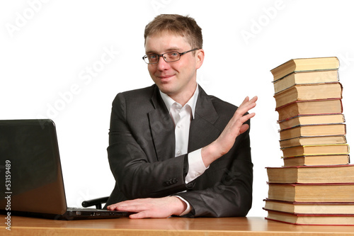 young guy working at a laptop