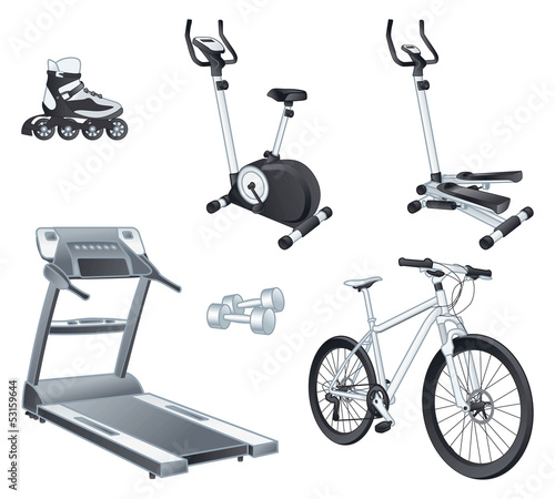 Fitnes sport - rollers bicycle stepper treadmill