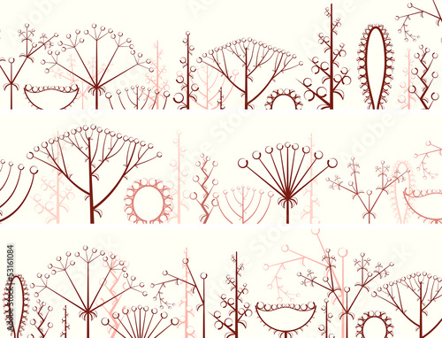 Horizontal banner of different types of inflorescence.