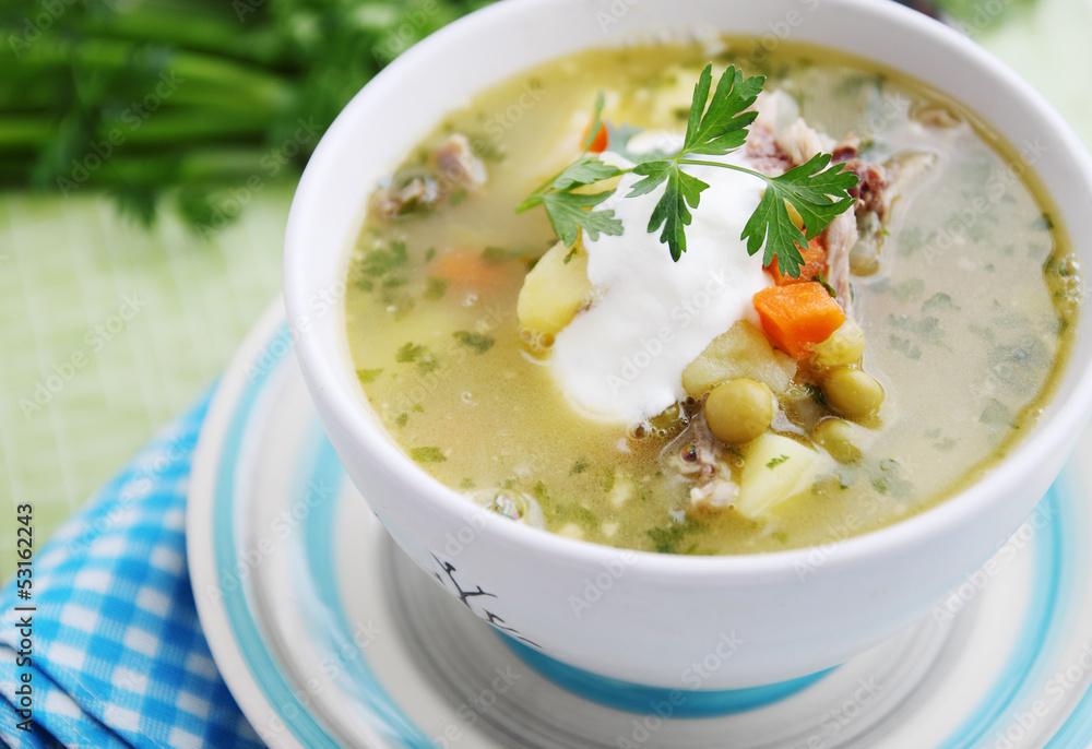 soup with sour cream