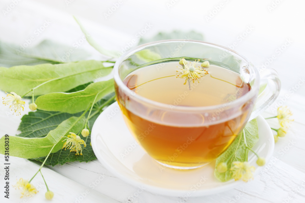 beverage with lime blossoms beverage with lime blossoms