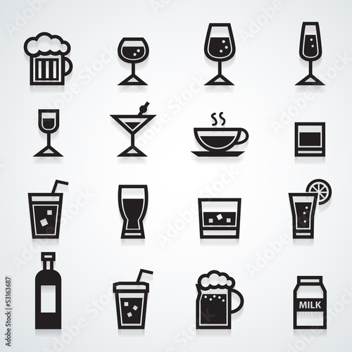 drink icons set