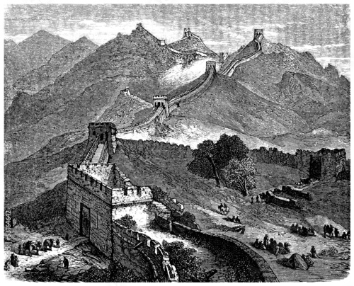 Photographie The Great Wall of China - View 19th century