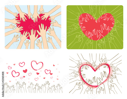 Hands reaching the heart