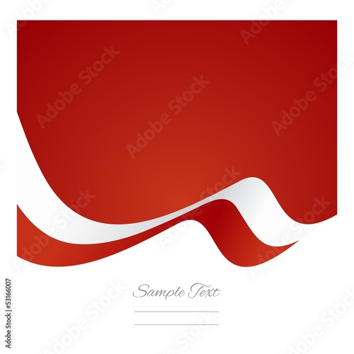 Abstract Polish flag ribbon vector