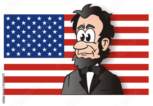 President Lincoln US Flag photo
