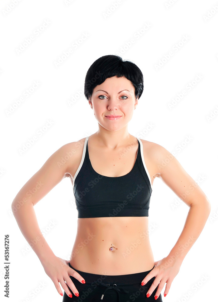 Portrait of young fitness woman