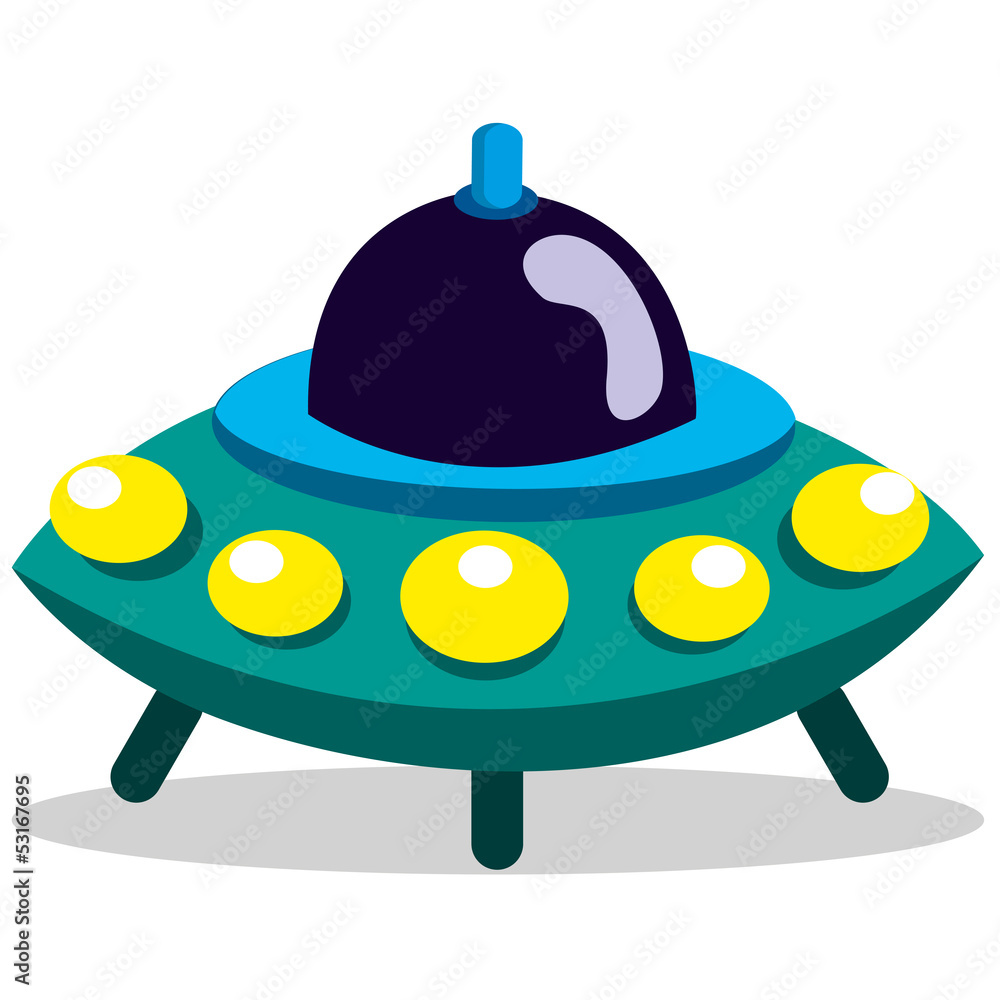 Vector Cartoon Ufo Stock Vector Adobe Stock 7477