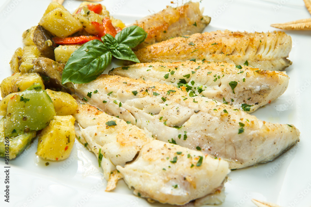 fish fillet with vegetables fish fillet with vegetables