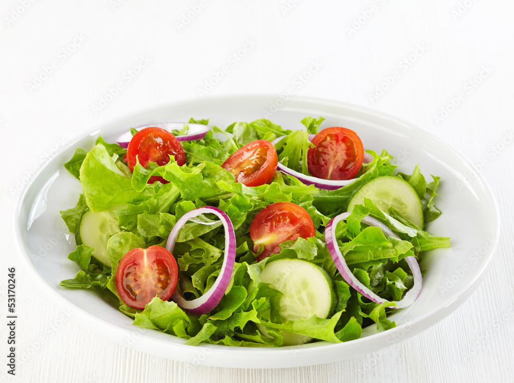 Fresh healthy salad with vegetables Fresh healthy salad with vegetables