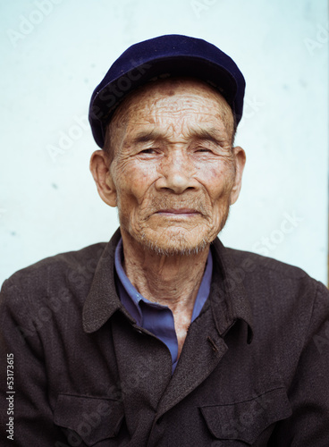 Cuadro en lienzo chinese old man portrait