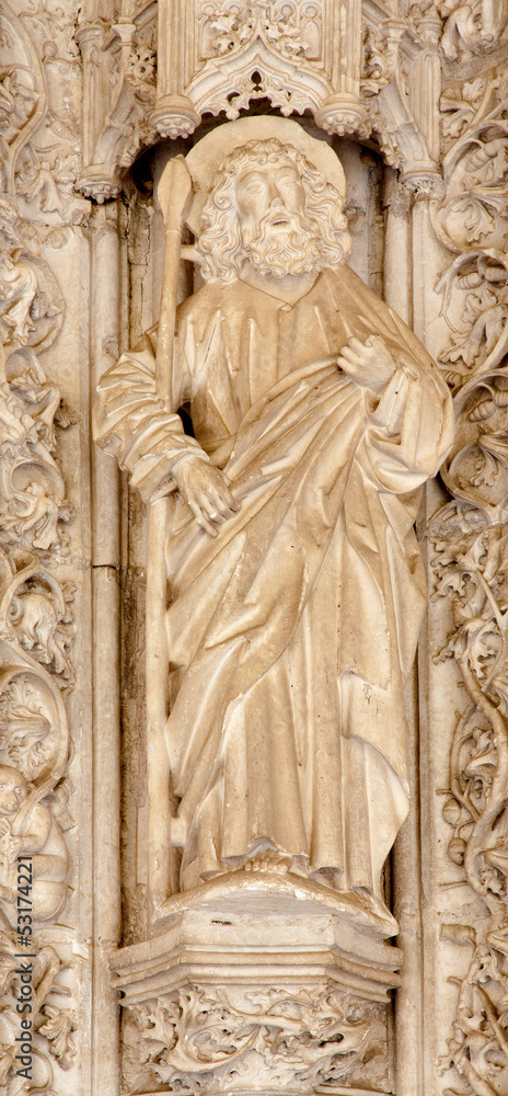 Toledo - Apostle Thomas statue in Monasterio San Juan