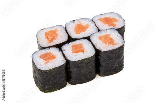 Hosomaki sushi with salmon