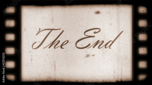 The End Vintage Filmstrip