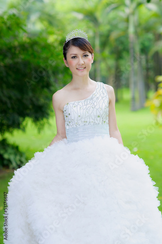 Chinese bride with wedding dress © robinimages