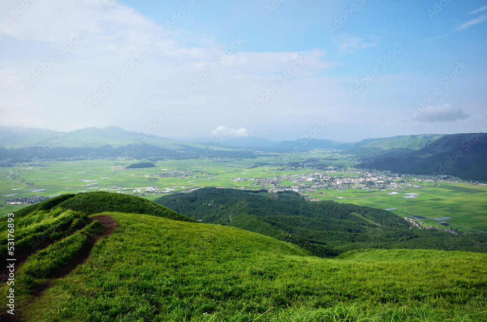 Naklejka premium 阿蘇大観峰