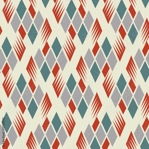 Seamless retro vintage diamond pattern 1