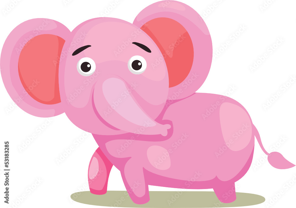 Naklejka premium pink elephant