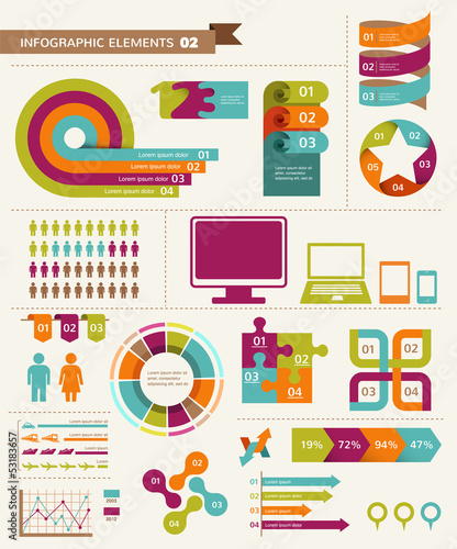 Elements and icons of infographics