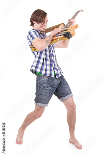 guy with a bass guitar
