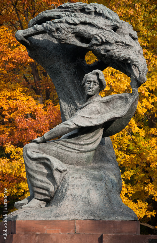 Frederic Chopin monument in Warsaw - obrazy, fototapety, plakaty 